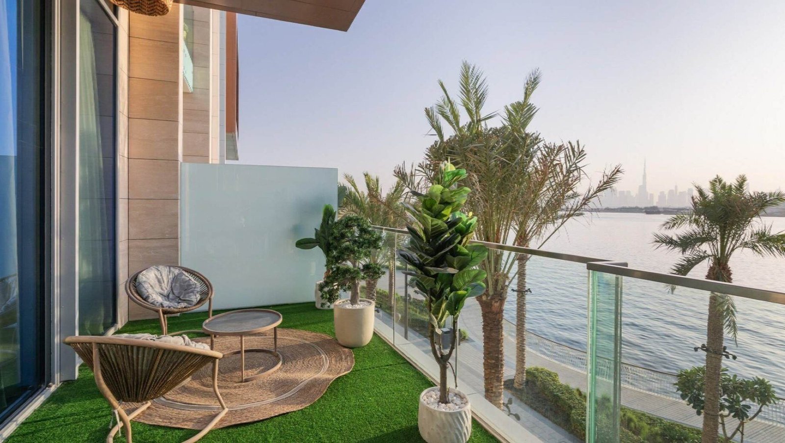 Garden terrace with canal view, The Grand 3 bedroom townhouse