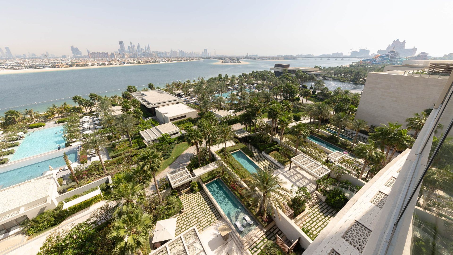 Palm view from the terrace, The Royal Atlantis 3 bedroom sky court, Palm Jumeirah Palm view from the terrace, The Royal Atlantis 3 bedroom sky court, Palm Jumeirah